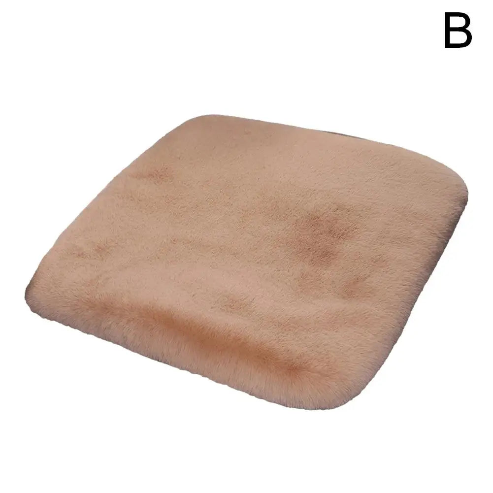 Universal Car Winter Plush Warmth Seat Cushion Imitation Rabbit Fur Auto Seat Cover Thick Plush Soft Anti-slip Protection Pad