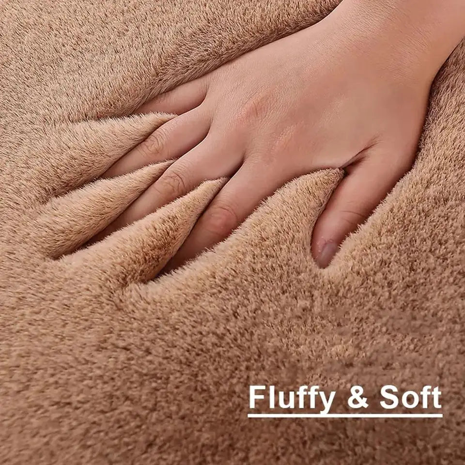 Universal Car Winter Plush Warmth Seat Cushion Imitation Rabbit Fur Auto Seat Cover Thick Plush Soft Anti-slip Protection Pad