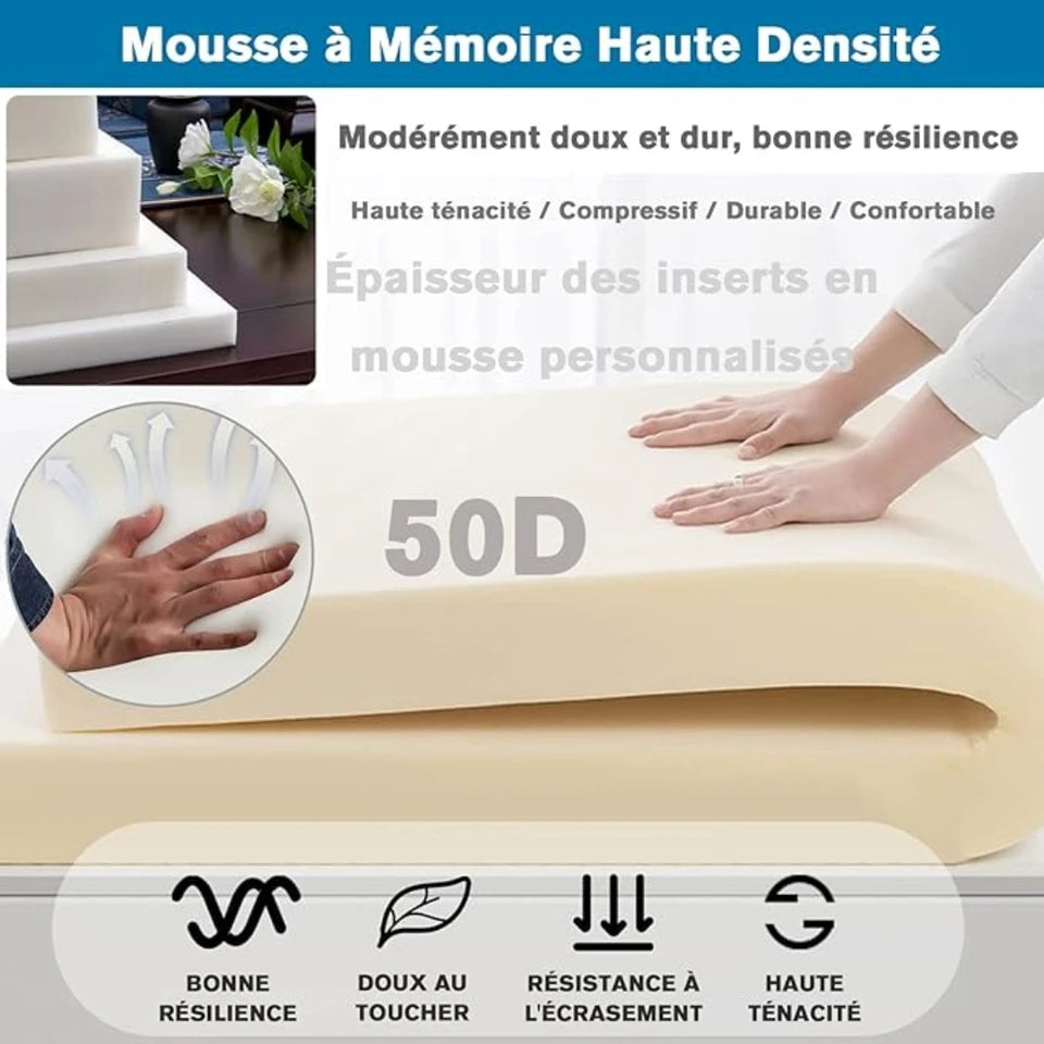 Custom Outdoor Waterproof Cushion Bench Cushions 50D High Density Sofa Seat Pad for Garden Lounger Beach Chair Balcony Sofas