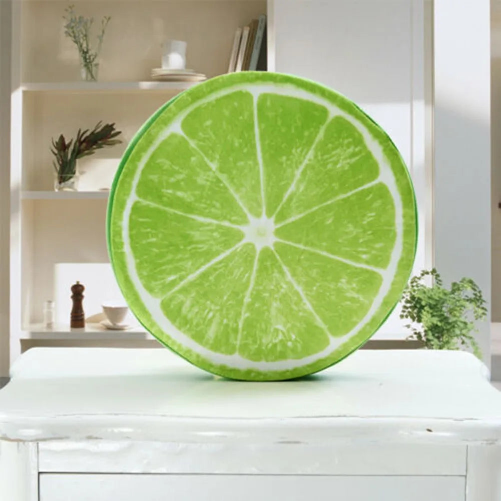 33cm Cushion Fruit Shape For  In-bed Reading And Watching Back And Head Pillow Round Cushion Lint-free