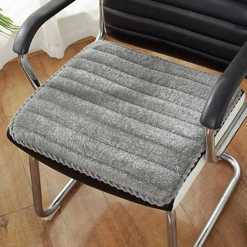 Plush Office Chair Seat Cushion Home Decoration Dining Chair Mat Anti-Slip Cushion With String Square Student Stools Pads