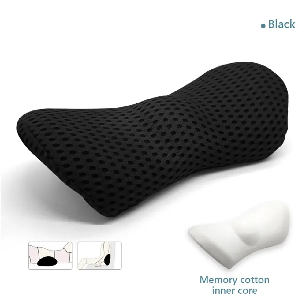 Breathable Memory Cushion Interior Accessories Bed Sleeping Pillow Car Seat Waist Pillow Lumbar Support Pillow Foam Car Cushion