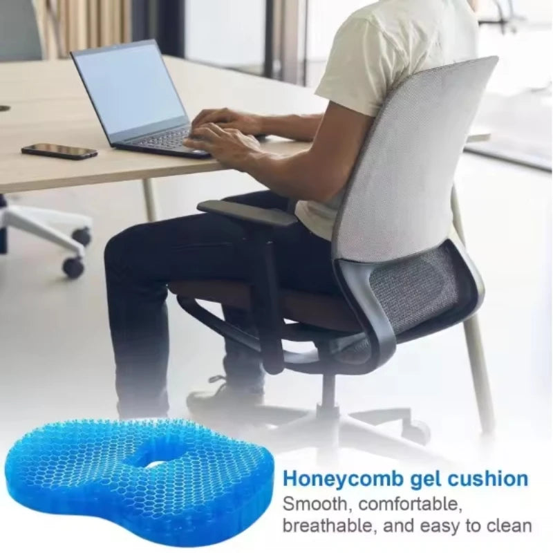 Gel U-shaped Seat Cushion,for Long Sitting Comfortable Soft Gel Seat Cushion,Multifunctional Ergonomic Fit Chair Cushion