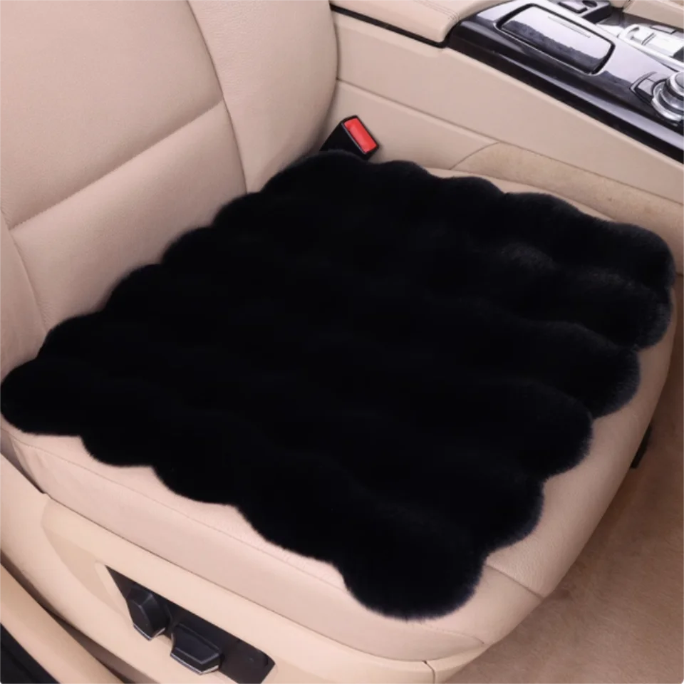 1pcs Car Seat Cushion Universal Winter Thick And Warm Car Bubble Velvet Seat Cushion Cover Auto Interior Supplies