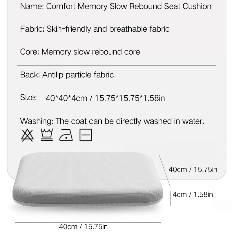 Car Cushion Office Chair Cushion Memory Foam Padding Wheelchair Armchair Cushions Pouf Decorative Sofa Rocking Desk Chairs Home