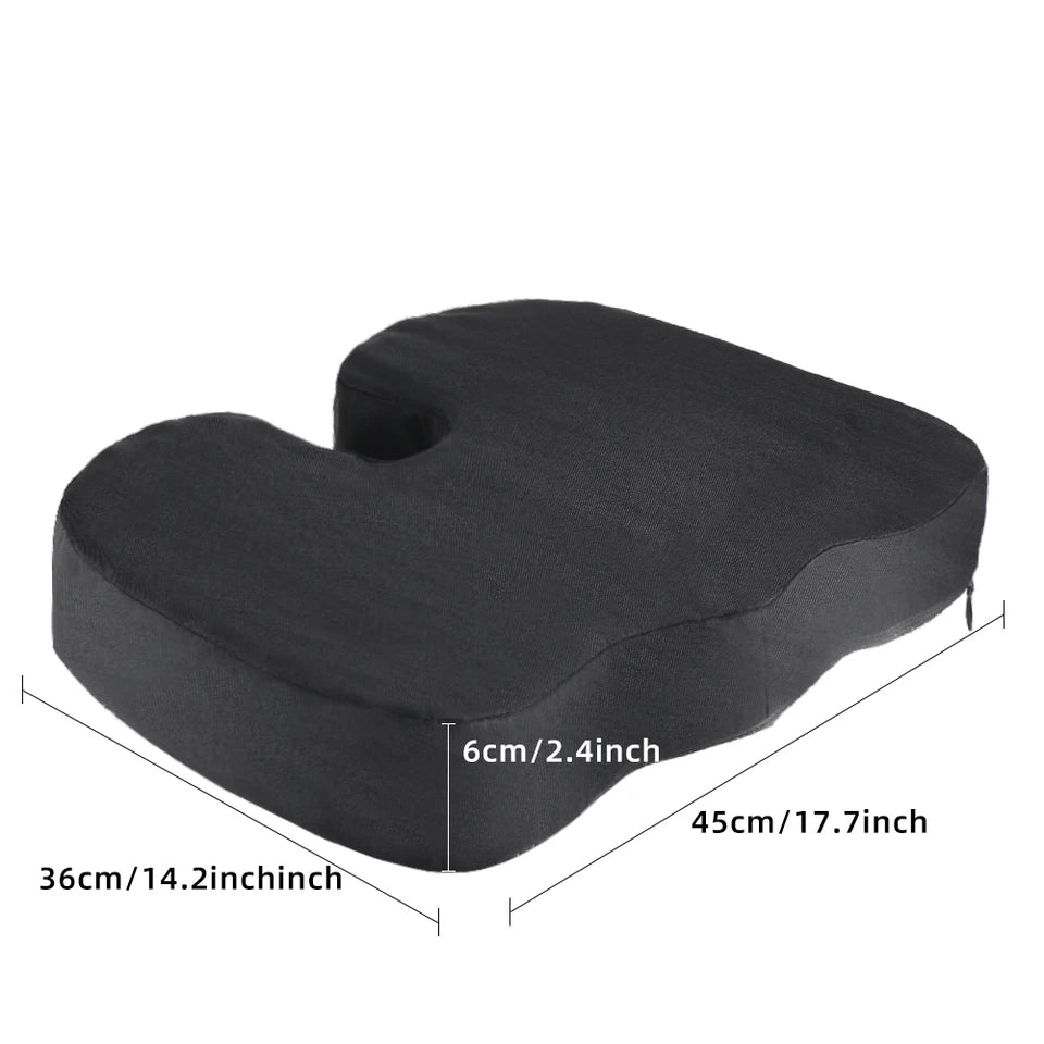 Comfortable breathable seat cushion, U-shaped design wave sponge massage cushion can relieve buttock pressure/coccyx pain