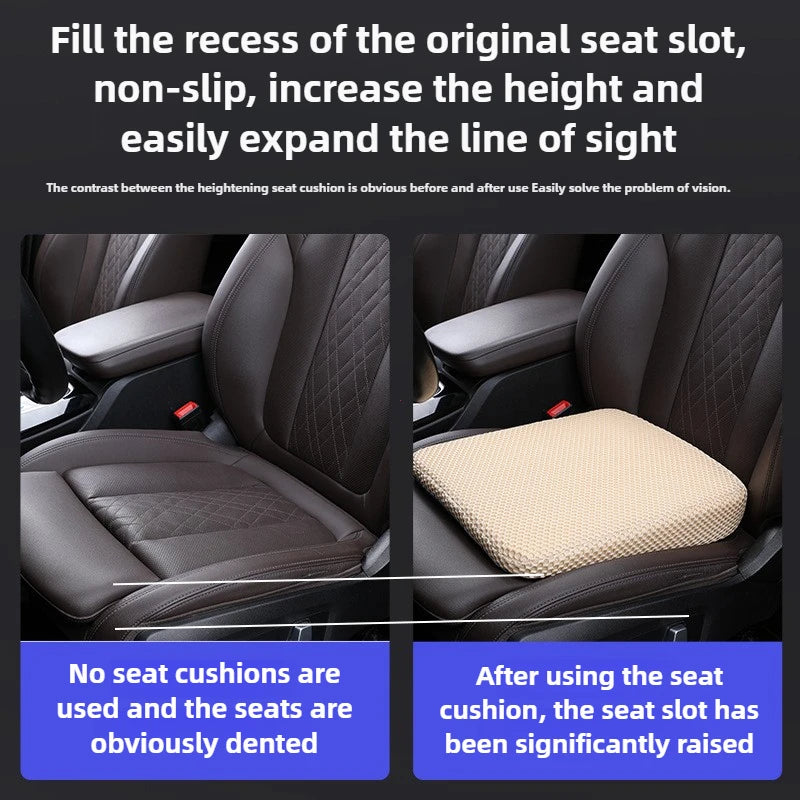 Car Seat Booster Cushion Honeycomb Memory Cotton Car Seat Cushion Car Simple Breathable 3D Mesh Thickened Sedentary Seat Cushion