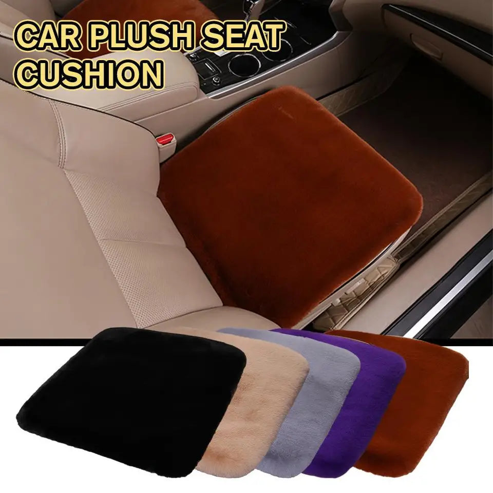 Universal Car Winter Plush Warmth Seat Cushion Imitation Rabbit Fur Auto Seat Cover Thick Plush Soft Anti-slip Protection Pad