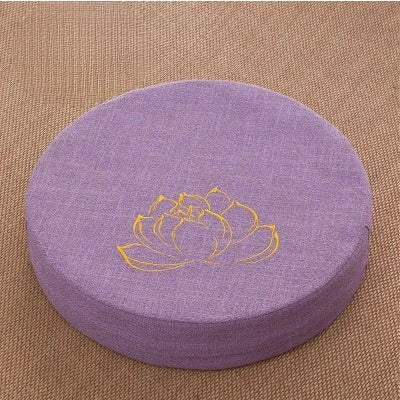 40X6CM Yoga Meditation Linen Cushion Hard Lotus Texture Meditation Cushion Backrest Pillow Tatami Mat Removable Washable