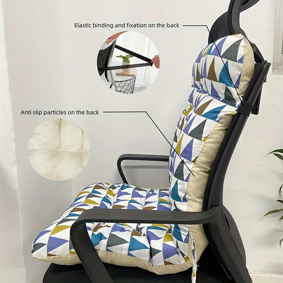 Ergonomic Office Chair Cushion with Integrated Backrest Support - Suitable for Multifunctional Use of Home and Car Seats