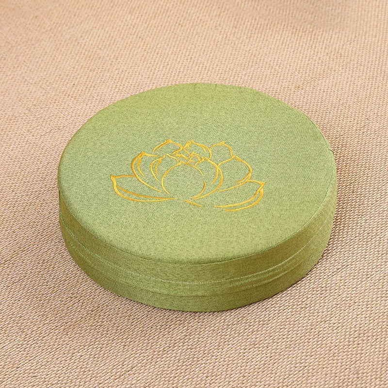40X6CM Yoga Meditation Linen Cushion Hard Lotus Texture Meditation Cushion Backrest Pillow Tatami Mat Removable Washable