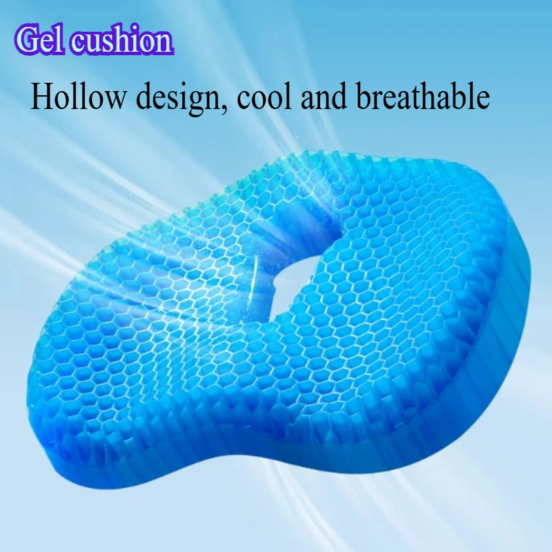 Gel U-shaped Seat Cushion,for Long Sitting Comfortable Soft Gel Seat Cushion,Multifunctional Ergonomic Fit Chair Cushion