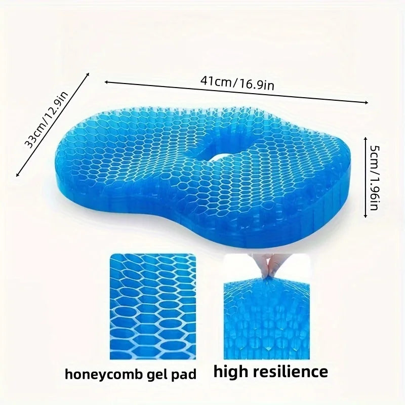 Gel U-shaped Seat Cushion,for Long Sitting Comfortable Soft Gel Seat Cushion,Multifunctional Ergonomic Fit Chair Cushion