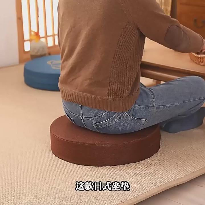 40X6CM Yoga Meditation Linen Cushion Hard Lotus Texture Meditation Cushion Backrest Pillow Tatami Mat Removable Washable