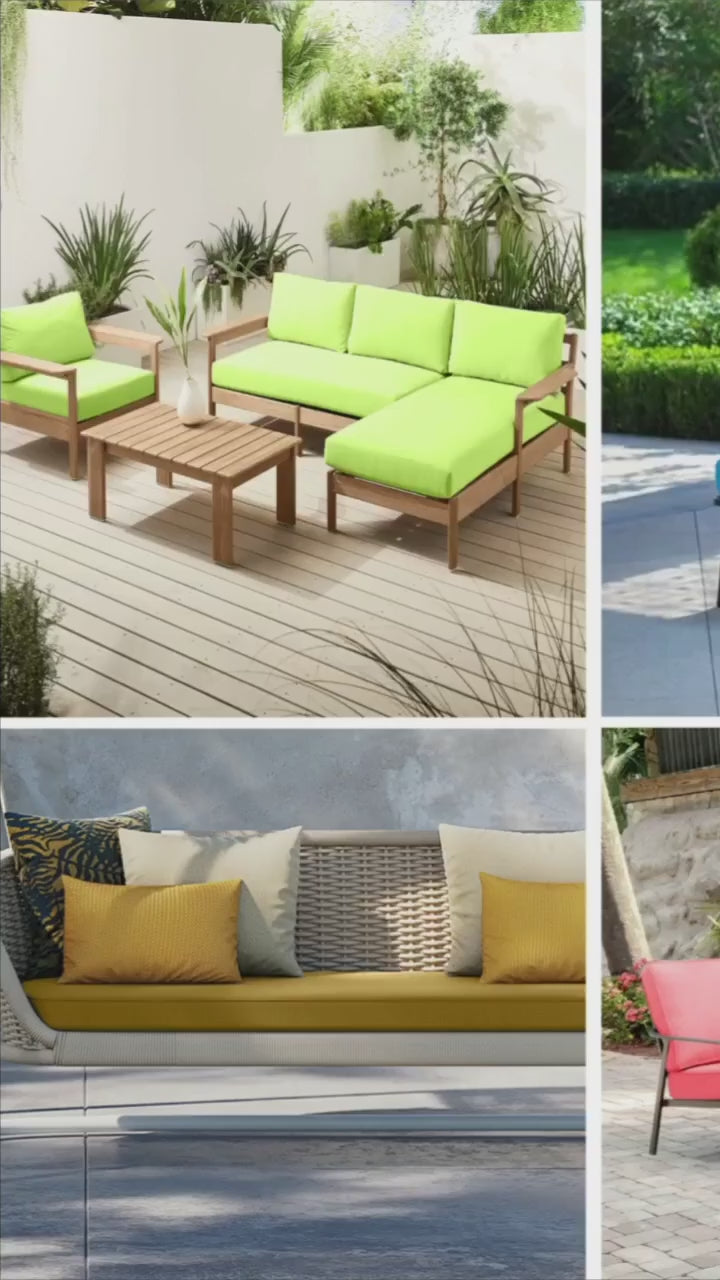 Custom Outdoor Waterproof Cushion Bench Cushions 50D High Density Sofa Seat Pad for Garden Lounger Beach Chair Balcony Sofas